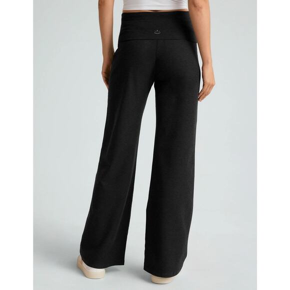 Beyond Yoga Spacedye Foldover Wide Leg Pant Black S - Picture 9 of 9